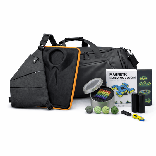 Bolsa, Portacamisas, bandolera y 6 fidgets 