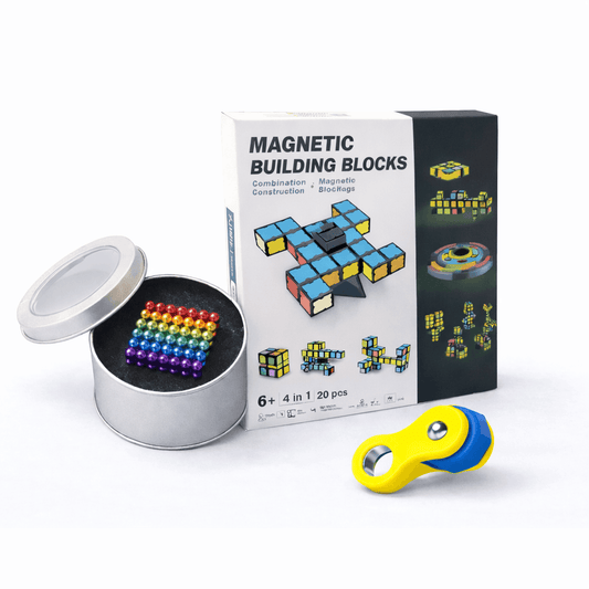 Spiner cubo magnetico, minibolas y giradedos